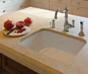 Limestone in washbasin